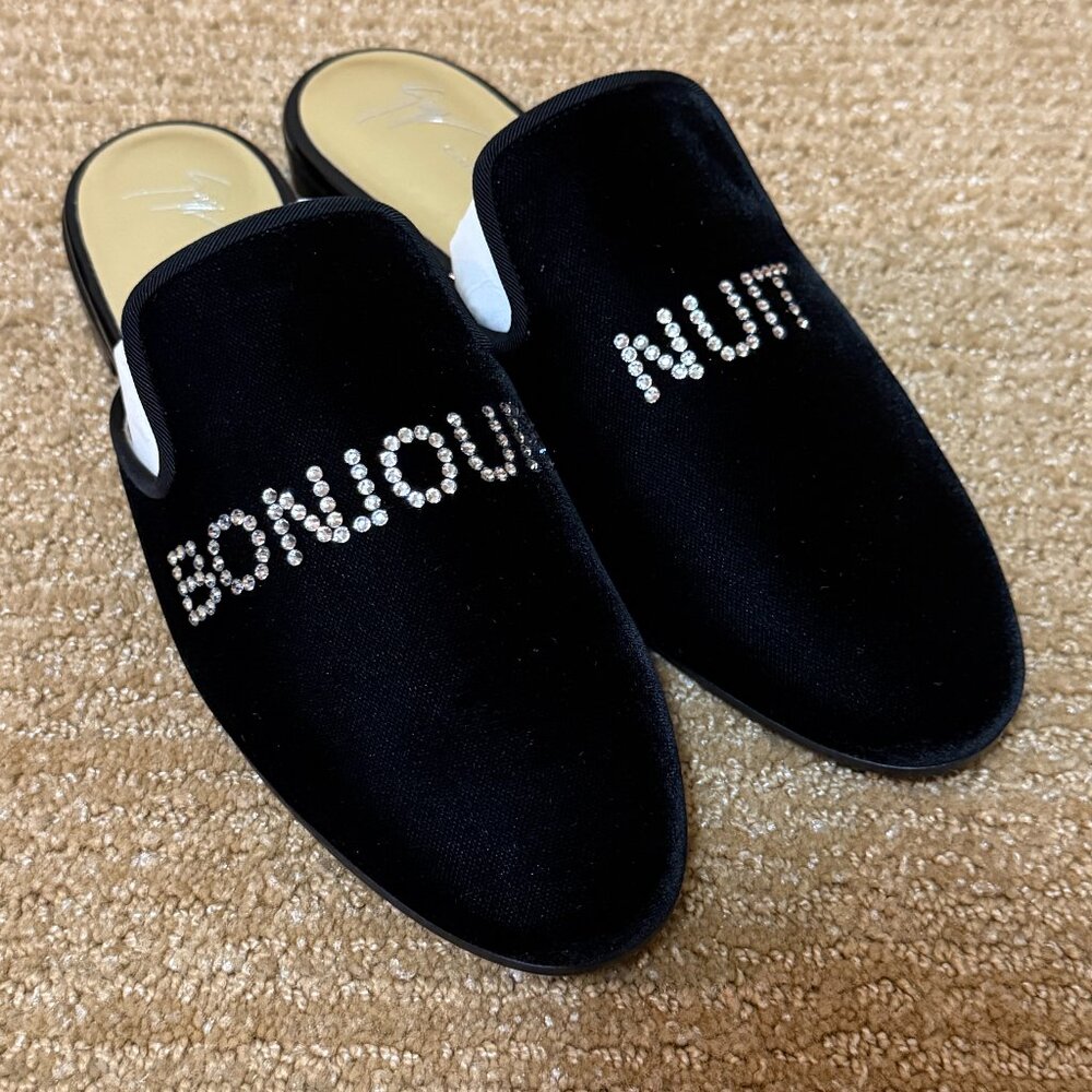 Giuseppe Zanotti Bonjour Nuit Suede Slippers